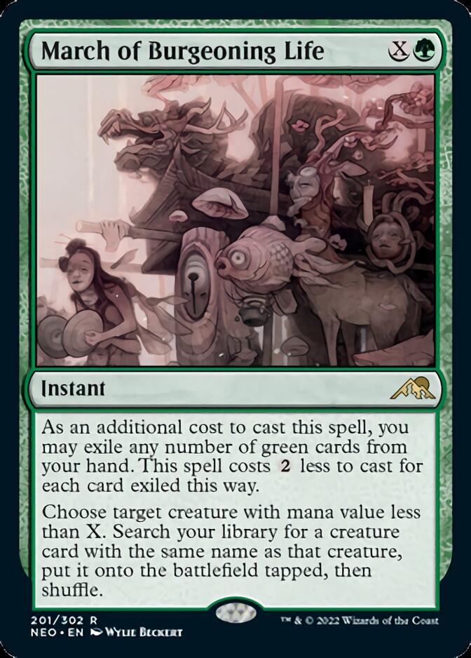 March of Burgeoning Life [Kamigawa: Neon Dynasty] - Magic: The Gathering - Card Brawlers | Quebec | Canada |
