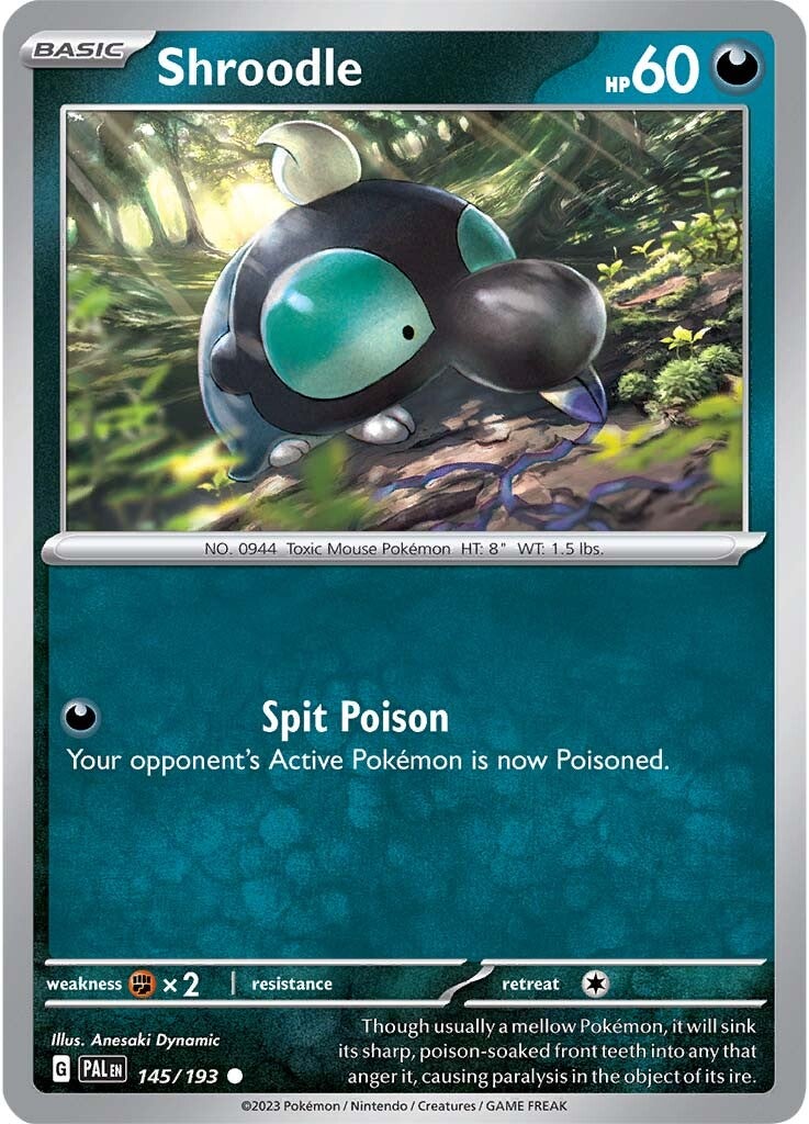 Shroodle (145/193) [Scarlet & Violet: Paldea Evolved] - Pokémon - Card Brawlers | Quebec | Canada |