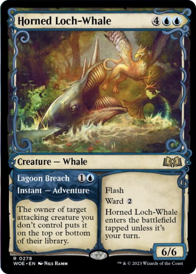 Horned Loch-Whale // Lagoon Breach (Showcase) [Wilds of Eldraine] - Magic: The Gathering - Card Brawlers | Quebec | Canada |