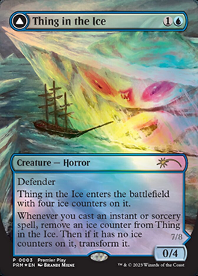 Thing in the Ice // Awoken Horror (Borderless Alternate Art) [Regional Championship Qualifiers 2023] - Magic: The Gathering - Card Brawlers | Quebec | Canada |