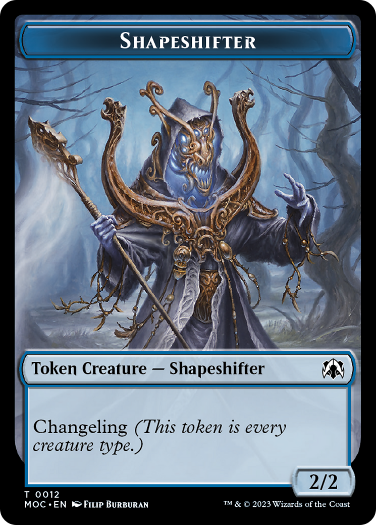 Blood // Shapeshifter Double-Sided Token [March of the Machine Commander Tokens] - Magic: The Gathering - Card Brawlers | Quebec | Canada |