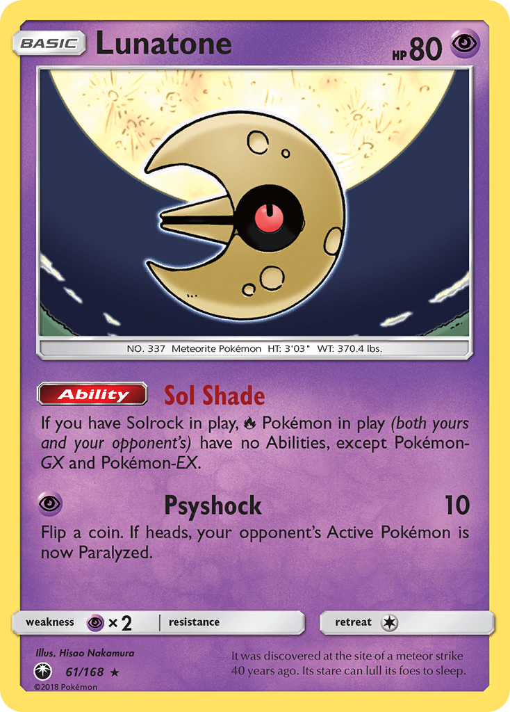 Lunatone (61/168) [Sun & Moon: Celestial Storm] - Pokémon - Card Brawlers | Quebec | Canada |