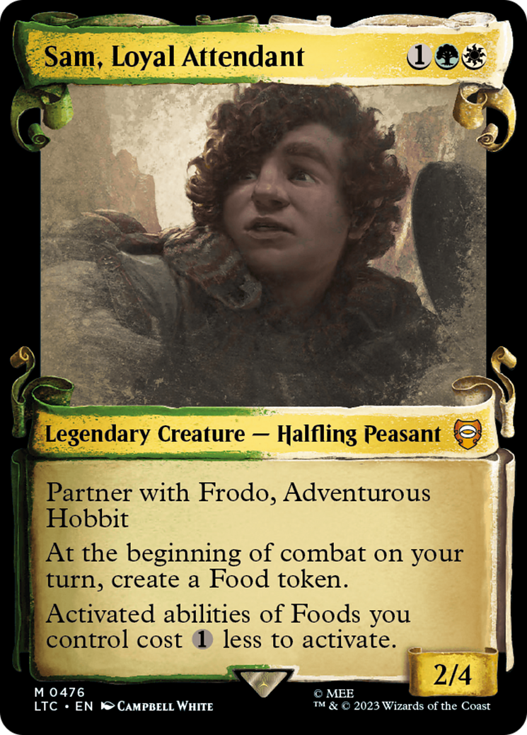Sam, Loyal Attendant [The Lord of the Rings: Tales of Middle-Earth Commander Showcase Scrolls] - Magic: The Gathering - Card Brawlers | Quebec | Canada |