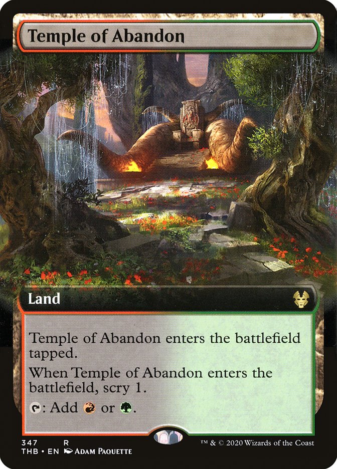 Temple of Abandon (Extended Art) [Theros Beyond Death] - Magic: The Gathering - Card Brawlers | Quebec | Canada |