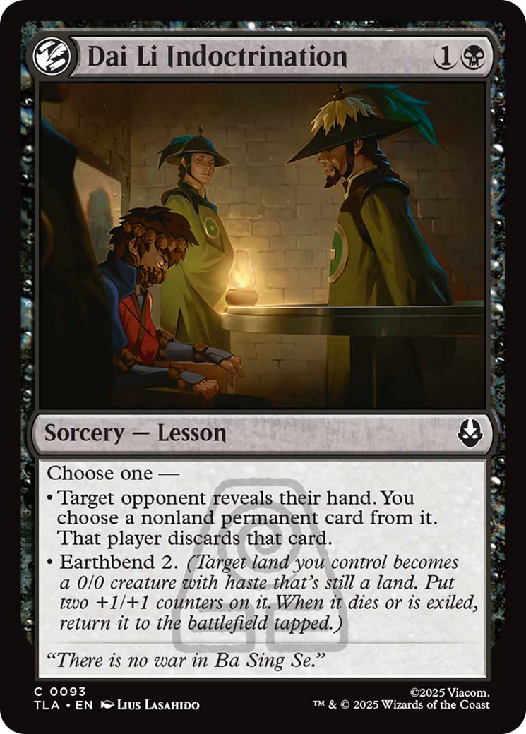 Dai Li Indoctrination [Avatar: The Last Airbender] - Magic: The Gathering - Card Brawlers | Quebec | Canada |