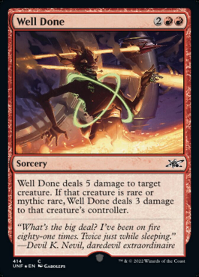 Well Done (Galaxy Foil) [Unfinity] - Magic: The Gathering - Card Brawlers | Quebec | Canada |