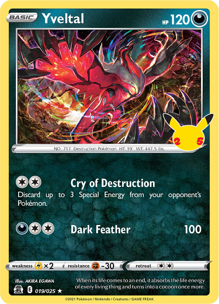 Yveltal (019/025) [Celebrations: 25th Anniversary] - Pokémon - Card Brawlers | Quebec | Canada |