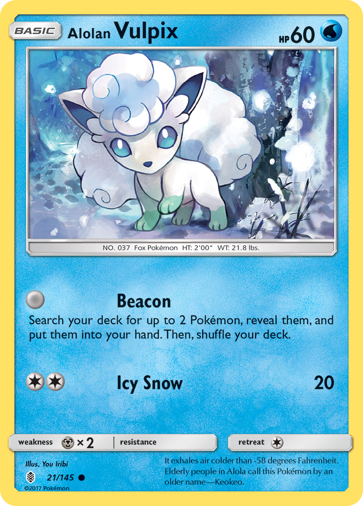 Alolan Vulpix (21/145) [Sun & Moon: Guardians Rising] - Pokémon - Card Brawlers | Quebec | Canada |