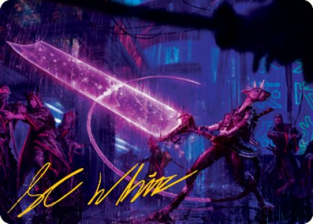 Enormous Energy Blade Art Card (Gold-Stamped Signature) [Kamigawa: Neon Dynasty Art Series] - Magic: The Gathering - Card Brawlers | Quebec | Canada |