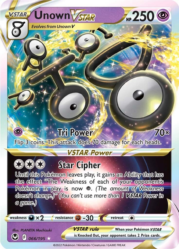 Unown VSTAR (066/195) [Sword & Shield: Silver Tempest] - Pokémon - Card Brawlers | Quebec | Canada |