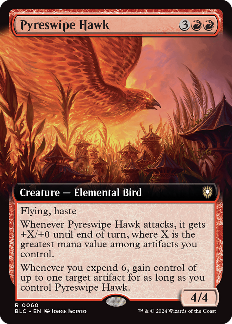 Pyreswipe Hawk (Extended Art) [Bloomburrow Commander] - Magic: The Gathering - Card Brawlers | Quebec | Canada |