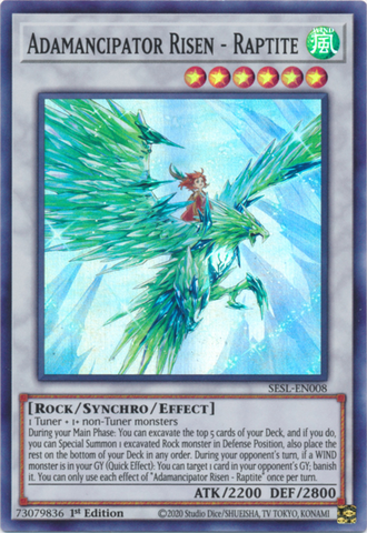 Adamancipator Risen - Raptite [SESL-EN008] Super Rare - Yu-Gi-Oh! - Card Brawlers | Quebec | Canada |