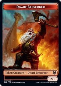 Dwarf Berserker // Tyvar Kell Emblem Double-Sided Token [Kaldheim Tokens] - Magic: The Gathering - Card Brawlers | Quebec | Canada |