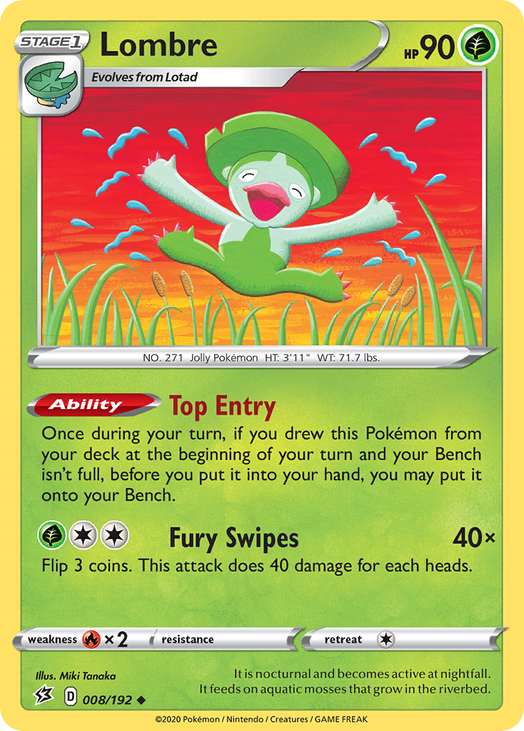 Lombre (008/192) [Sword & Shield: Rebel Clash] - Pokémon - Card Brawlers | Quebec | Canada |