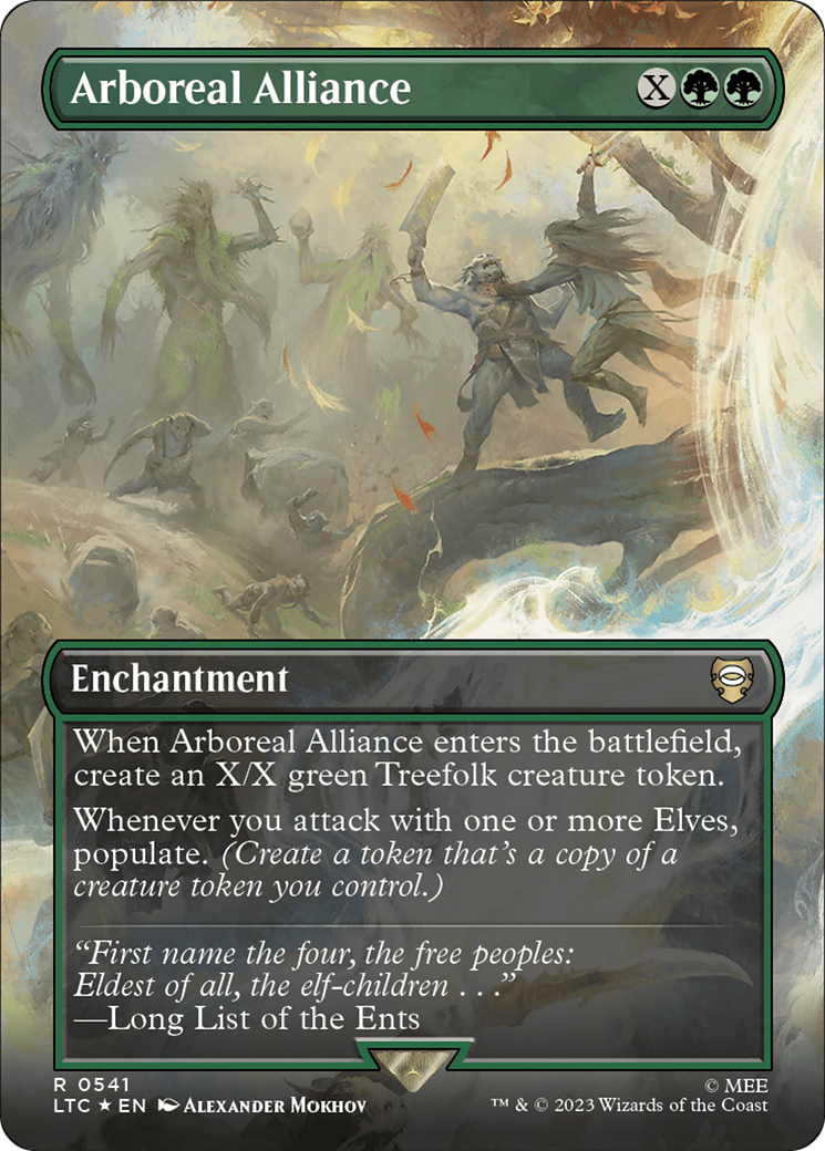 Arboreal Alliance (Borderless) (Surge Foil) [The Lord of the Rings: Tales of Middle-Earth Commander] - Magic: The Gathering - Card Brawlers | Quebec | Canada |