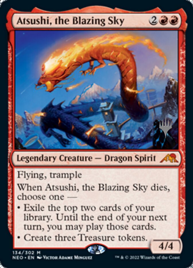 Atsushi, the Blazing Sky (Promo Pack) [Kamigawa: Neon Dynasty Promos] - Magic: The Gathering - Card Brawlers | Quebec | Canada |