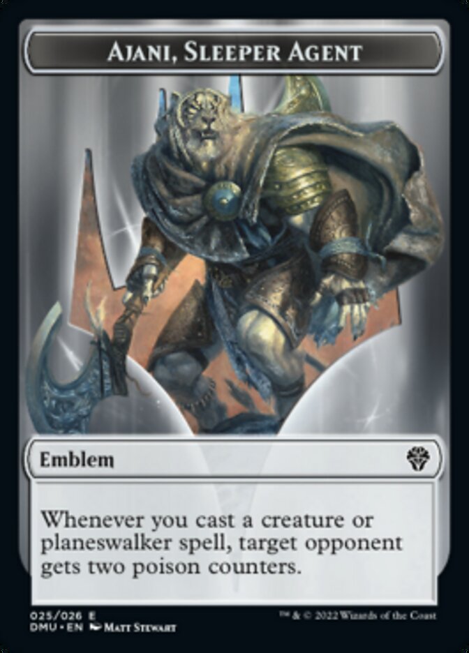 Soldier // Ajani, Sleeper Agent Emblem Double-Sided Token [Dominaria United Tokens] - Magic: The Gathering - Card Brawlers | Quebec | Canada |