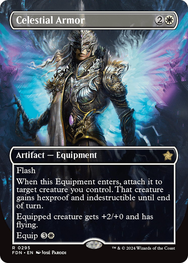 Celestial Armor (Borderless) [Foundations] - Card Brawlers