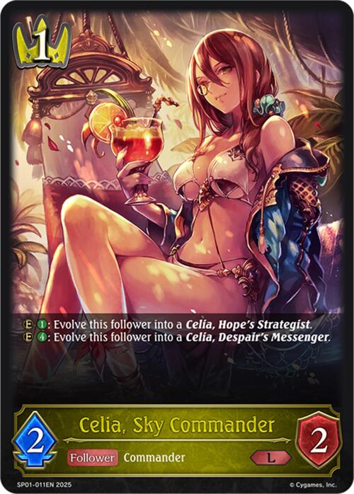 Celia, Sky Commander (SP01 - 011EN) [Seaside Memories] - Card Brawlers
