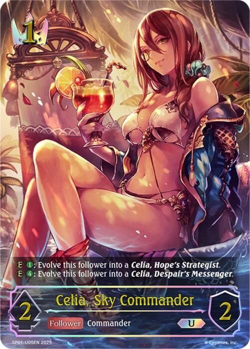 Celia, Sky Commander (U) (SP01 - U05EN) [Seaside Memories] - Card Brawlers