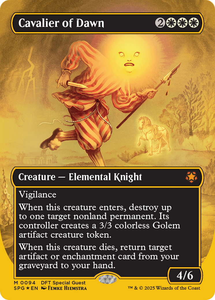 Cavalier of Dawn (Borderless) (First-Place Foil) [Aetherdrift Special Guests] - Magic: The Gathering - Card Brawlers | Quebec | Canada |