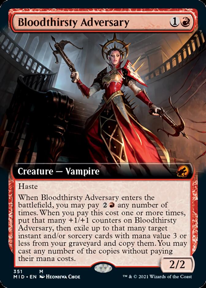 Bloodthirsty Adversary (Extended Art) [Innistrad: Midnight Hunt] - Magic: The Gathering - Card Brawlers | Quebec | Canada |