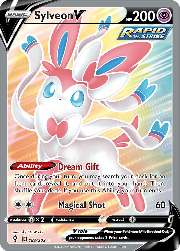 Sylveon V (183/203) [Sword & Shield: Evolving Skies] - Pokémon - Card Brawlers | Quebec | Canada |