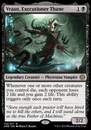 Vraan, Executioner Thane (Promo Pack) [Phyrexia: All Will Be One Promos] - Magic: The Gathering - Card Brawlers | Quebec | Canada |