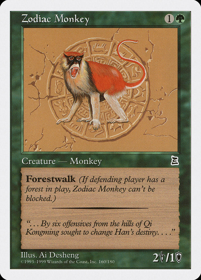 Zodiac Monkey [Portal Three Kingdoms] - Magic: The Gathering - Card Brawlers | Quebec | Canada |