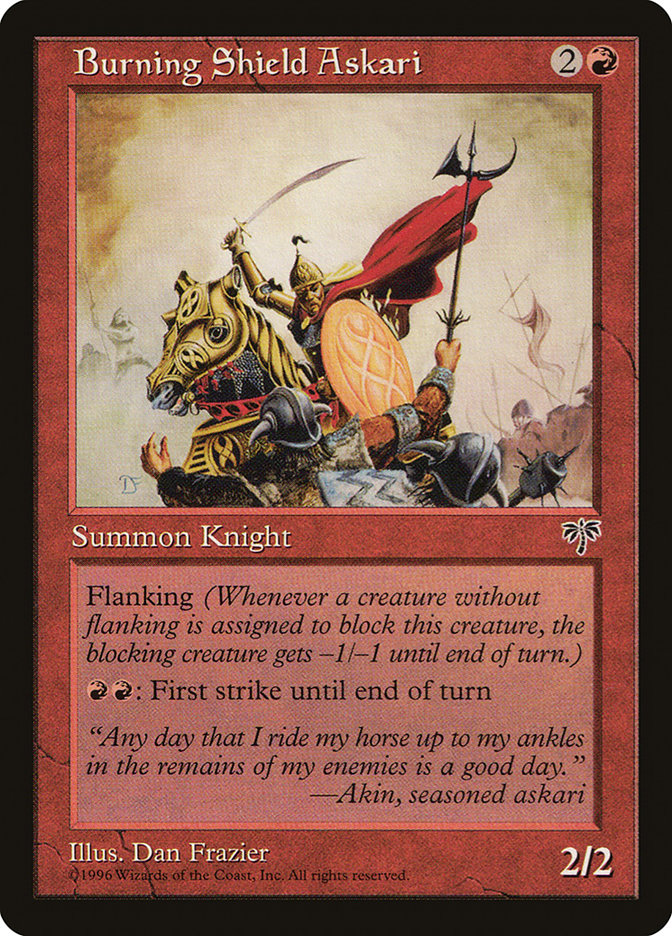 Burning Shield Askari [Mirage] - Magic: The Gathering - Card Brawlers | Quebec | Canada |