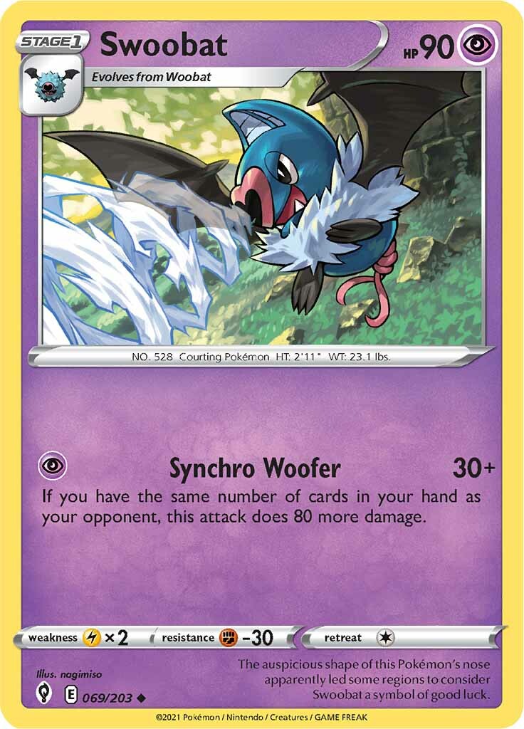 Swoobat (069/203) [Sword & Shield: Evolving Skies] - Pokémon - Card Brawlers | Quebec | Canada |