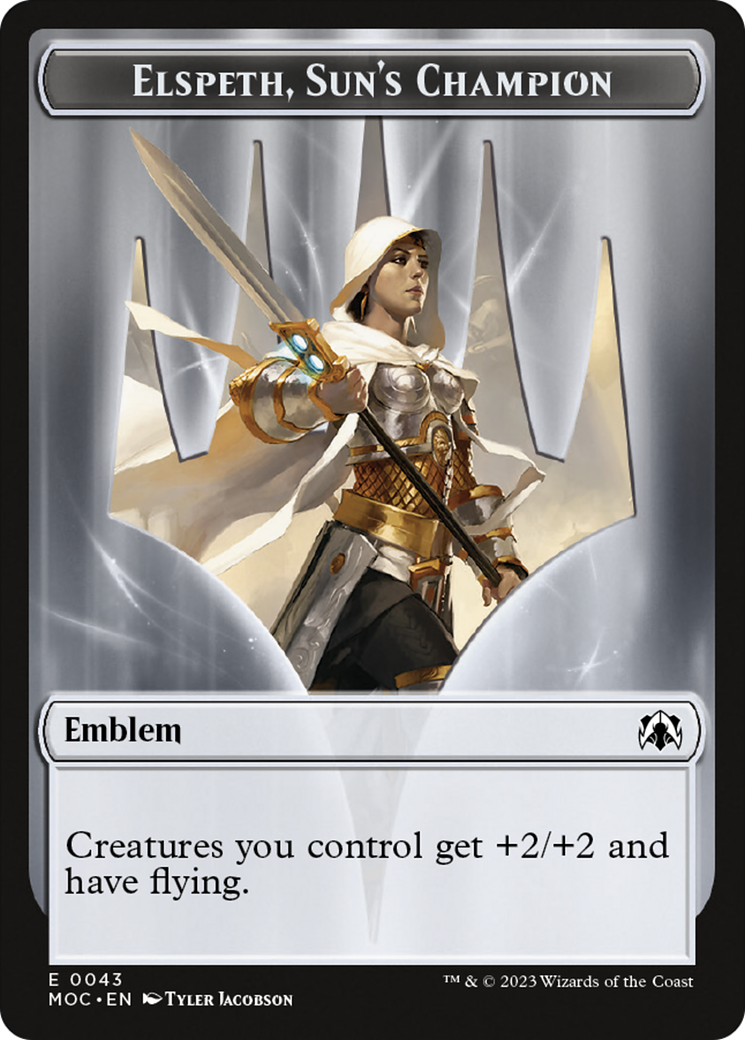 Warrior // Elspeth, Sun's Champion Emblem Double-Sided Token [March of the Machine Commander Tokens] - Magic: The Gathering - Card Brawlers | Quebec | Canada |