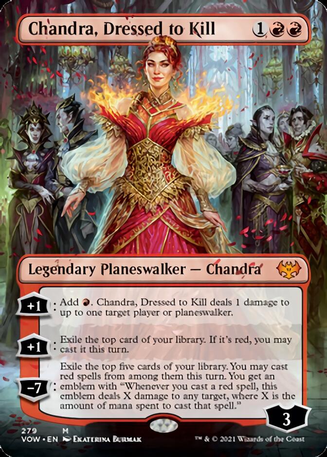 Chandra, Dressed to Kill (Borderless) [Innistrad: Crimson Vow] - Card Brawlers