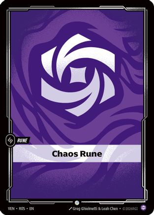 Chaos Rune (R05) - Vendetta Foil - Card Brawlers