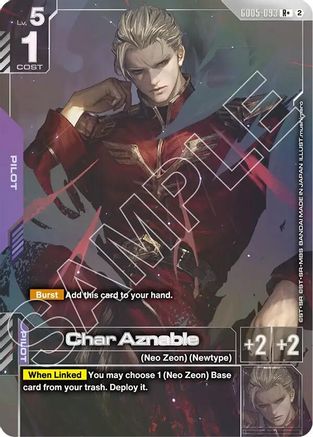 Char Aznable (R+) (GD05-093) - Freedom Ascension Holofoil - Card Brawlers