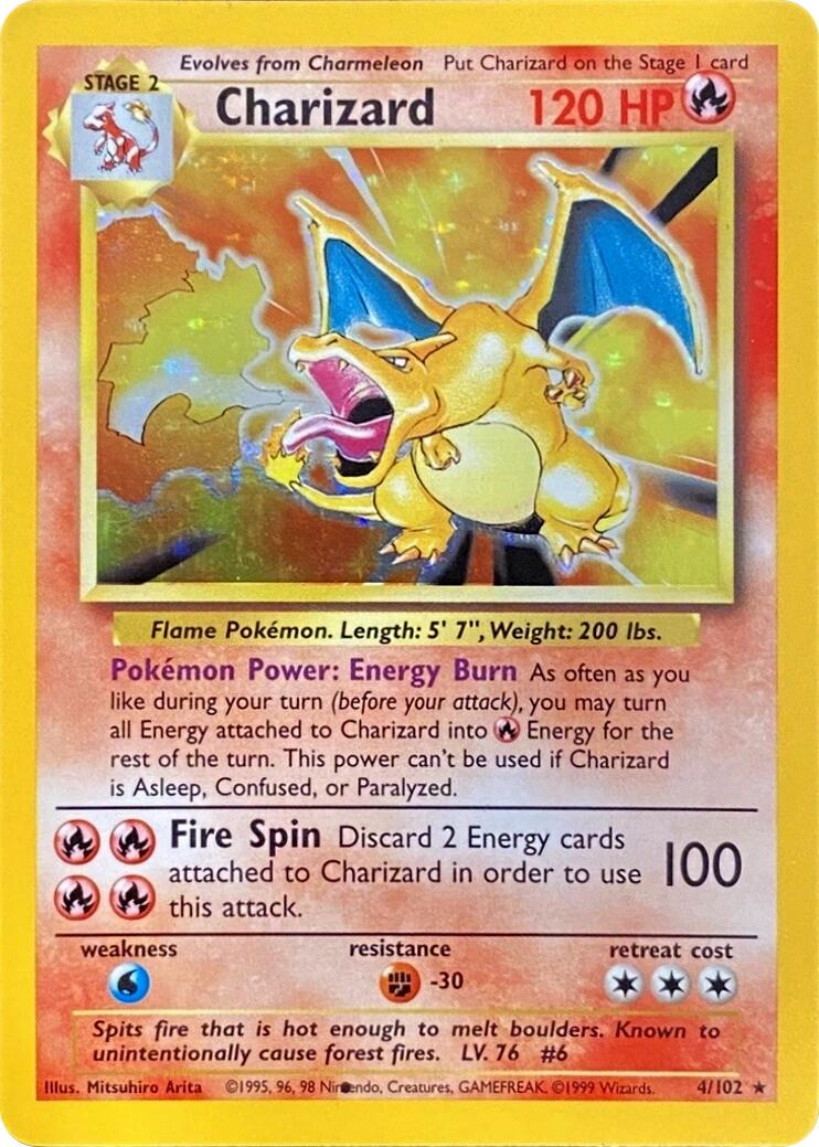 Charizard (004/102) (Black Dot Error) [Base Set 2] - Card Brawlers