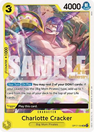 Charlotte Cracker (OP17-104) - The World's Strongest Warriors Release Event Cards - Card Brawlers