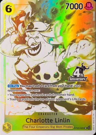 Charlotte Linlin (4th Anniversary Treasure Campaign Pack) (ST20-005) - One Piece Promotion Cards Foil - Card Brawlers