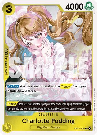 Charlotte Pudding (OP17-109) - The World's Strongest Warriors Foil - Card Brawlers