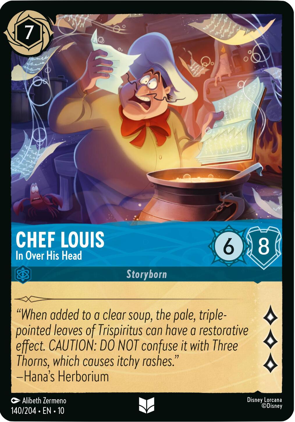 Chef Louis - In Over His Head (140/204) [Whispers in the Well] - Card Brawlers