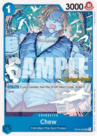 Chew (OP14-050) - The Azure Sea's Seven Release Event Cards - Card Brawlers
