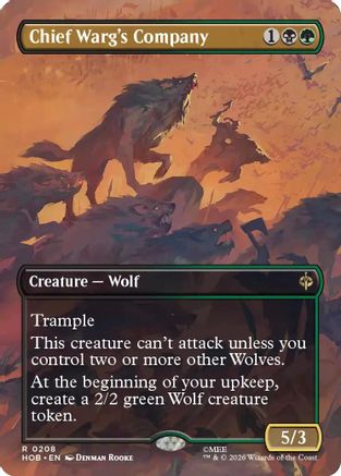 Chief Warg's Company (Borderless) (HOB-208) - The Hobbit - Card Brawlers