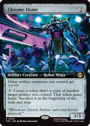 Chrome Dome (Extended Art) (TMT-276) - Teenage Mutant Ninja Turtles Foil - Card Brawlers