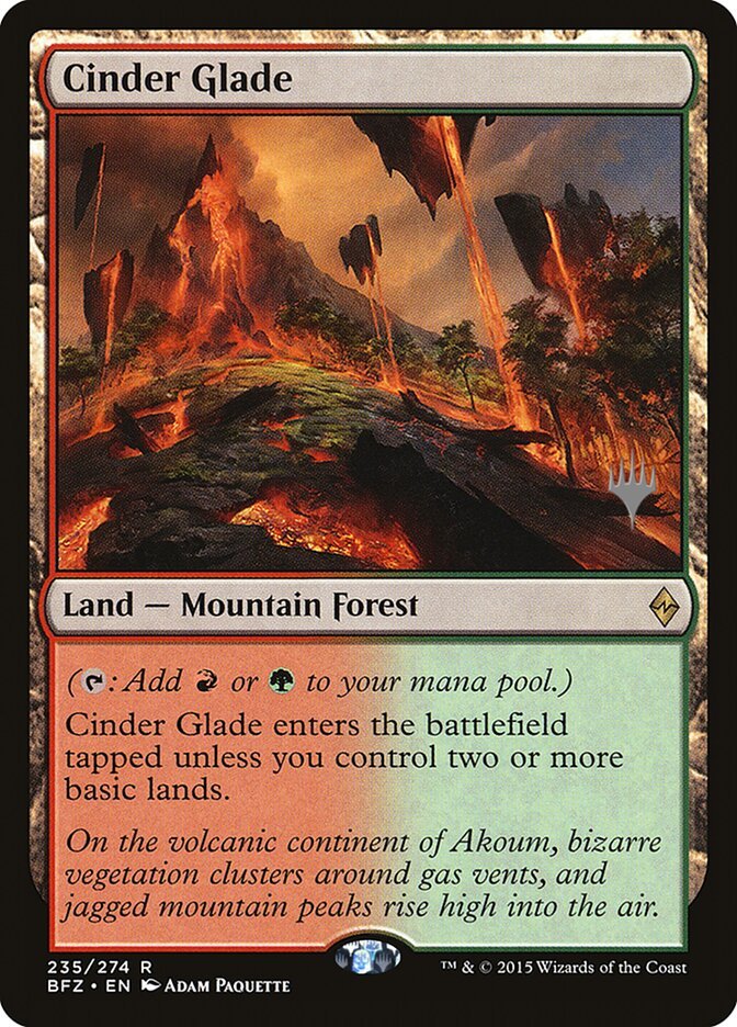 Cinder Glade (Promo Pack) [Battle for Zendikar Promos] - Card Brawlers