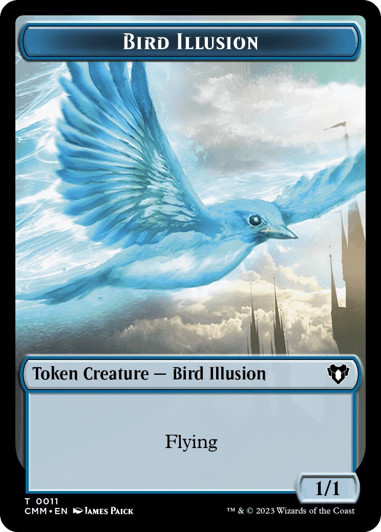 City's Blessing // Bird Illusion Double - Sided Token [Commander Masters Tokens] - Card Brawlers