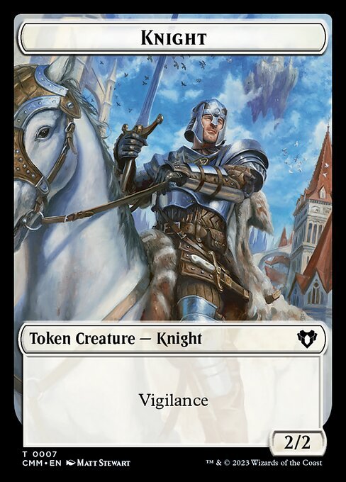 City's Blessing // Knight Double - Sided Token [Commander Masters Tokens] - Card Brawlers