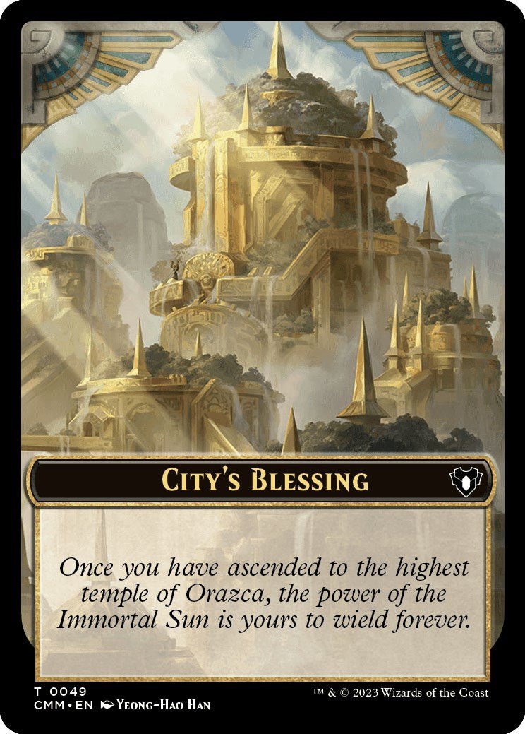 City's Blessing // Phyrexian Myr Double - Sided Token [Commander Masters Tokens] - Card Brawlers