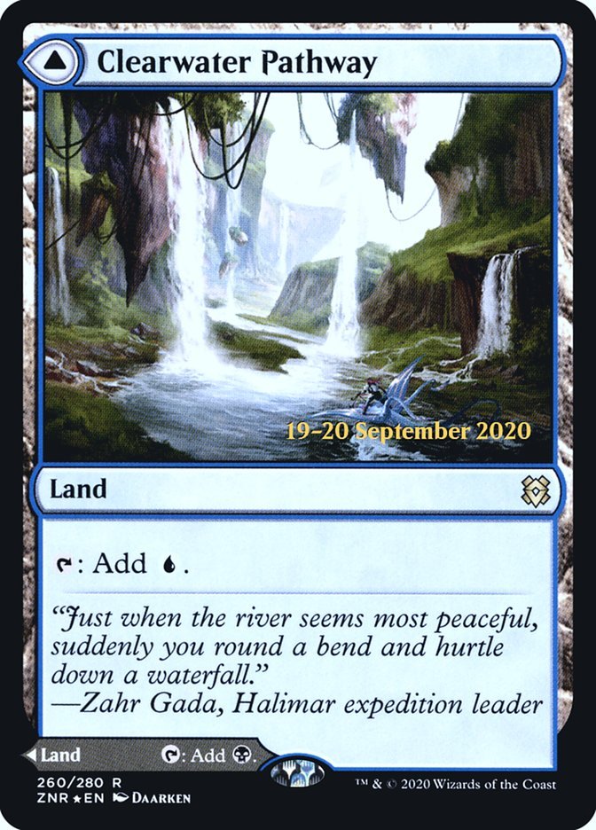 Clearwater Pathway // Murkwater Pathway [Zendikar Rising Prerelease Promos] - Card Brawlers