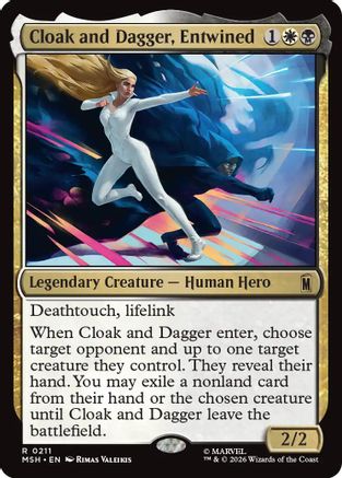 Cloak and Dagger, Entwined (MSH-211) - Marvel Super Heroes - Card Brawlers
