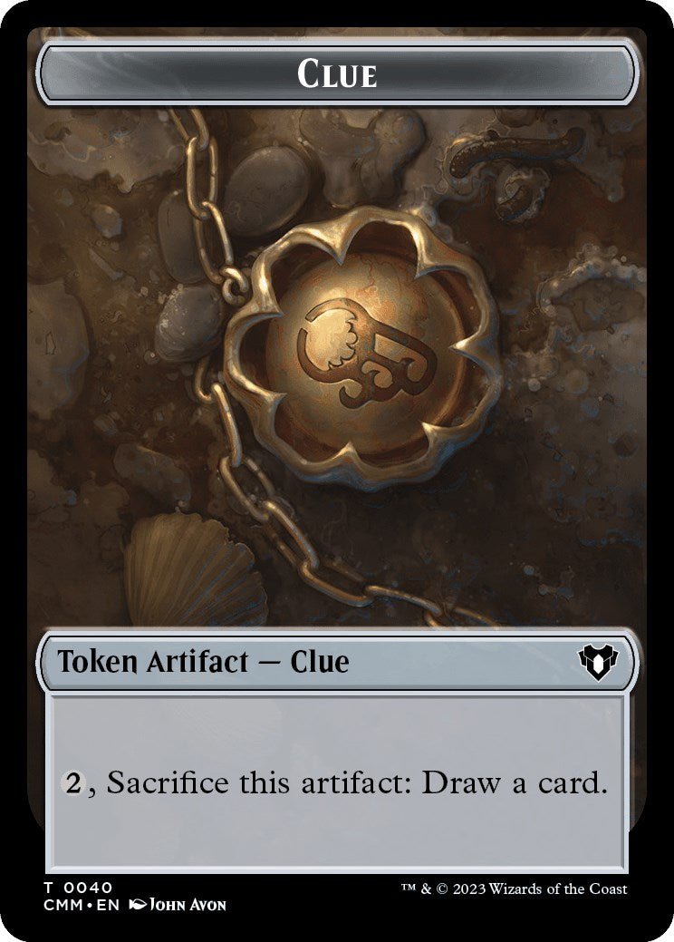 Clue // Demon Double - Sided Token [Commander Masters Tokens] - Card Brawlers